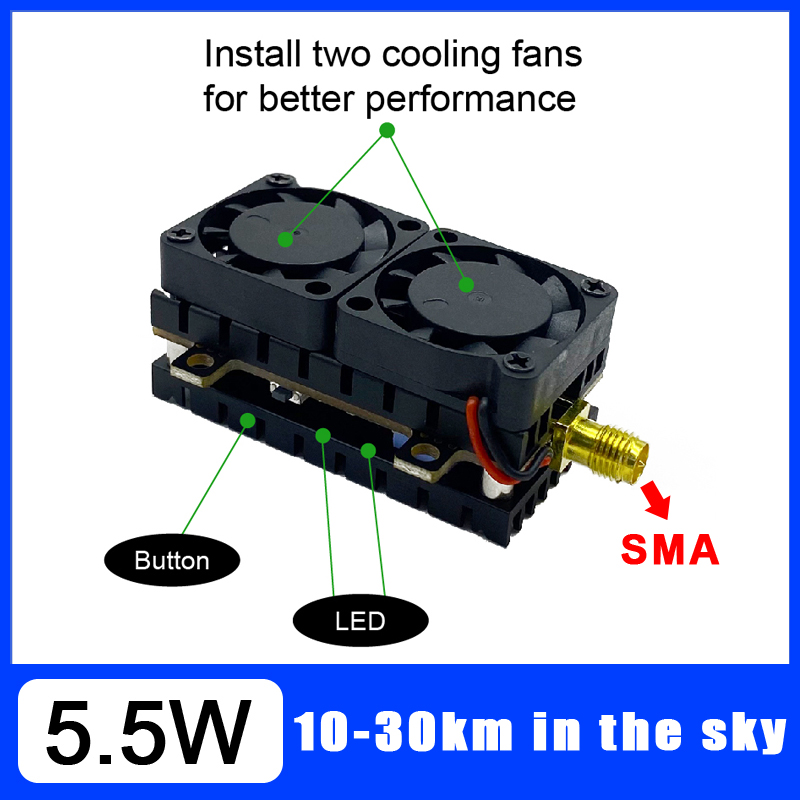 ยาว 5.8GHz 5.5W เครื่องส่งสัญญ - Fpv Drone Vtx บทวิจารณ์และราคา
